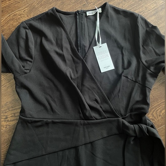 Grace Karin Elegant Black Midi Dress - Picture 5 of 9